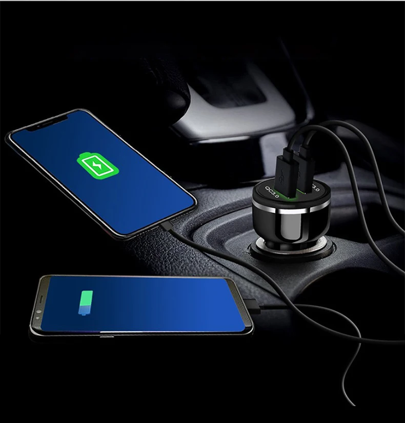 Автомобильное зарядное устройство USB 3 0 2 для Samsung s10 адаптер телефона Xiaomi Olaf tronsmart