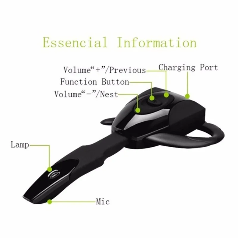 

Wireless Earbuds Earphones Business Bluetooth Headset with Microphone Handsfree Rechargeable Long Standby Driving Car
