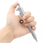 Штангенциркуль с нониусом, многофункциональная ручка с серебряным нониусом, креативные школьные подарки, маркерная Ручка 0-100 мм