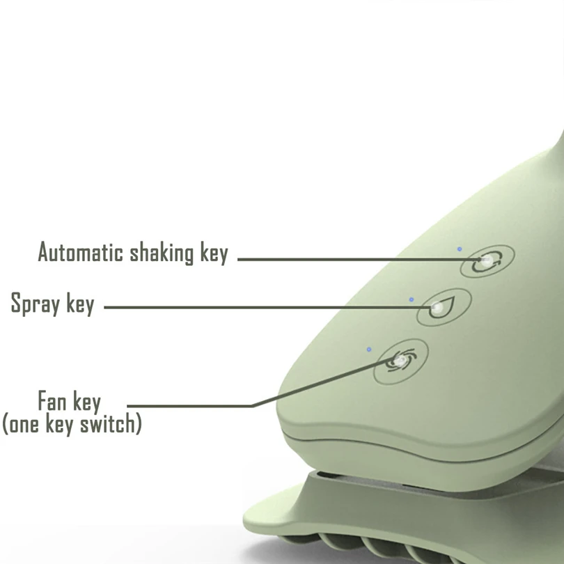 

Spray Mini Fan Desktop n USB 3 Level Air Cooling Fan Bedside Clip Shaking Head Electric Fan Humidifier Atomizing Fan for Home80