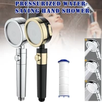 high pressure and powerful silver black 360%c2%b0rotating high quality handheld shower head suitable for household bathrooms in stock