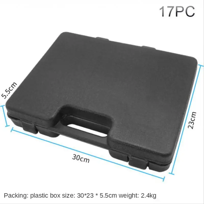 

Electric Hammer Drill 17Pc Set Plastic Box Round Handle Drill Electric Hammer Tip Chisel Flat Chisel Wall Chisel Combination Set