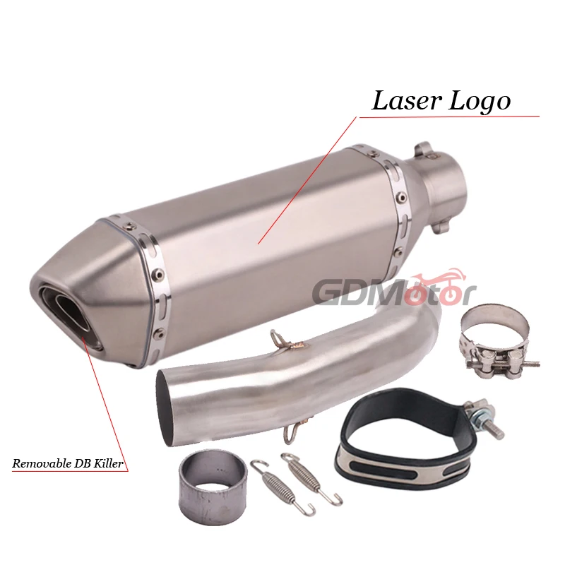 

Motorcycle Full Exhaust System Slip For DUKE kTM 390 Adventure Husqvarna 401 2020 2021 Middle Link Pipe Connecting 51mm muffler