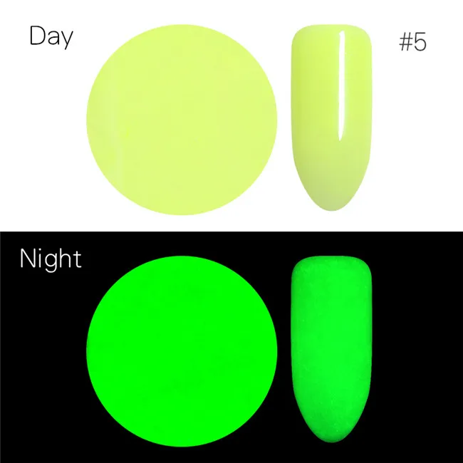 Fluorescent 5 Флуоресцентный Неон лак для ногтей порошок сахарный пигмент Пыль порошок для ногтей блестки переливающиеся сверкающие 3D украшение для ногтей DIY - Цвет: Fluorescent 5