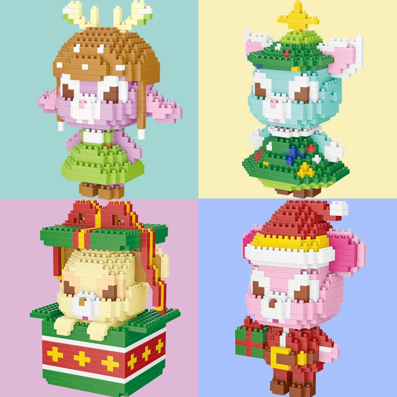 

Christmas Cartoon Character Mini Building Blocks Toys Model Educational Figure Bricks Toys for Children