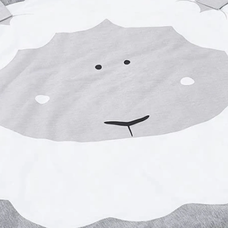 

Kids Rug,Animal Cartoon Baby Play Mats Cotton Round Crawling Pad,Soft Cute Children Area Rug Baby Floor Carpet
