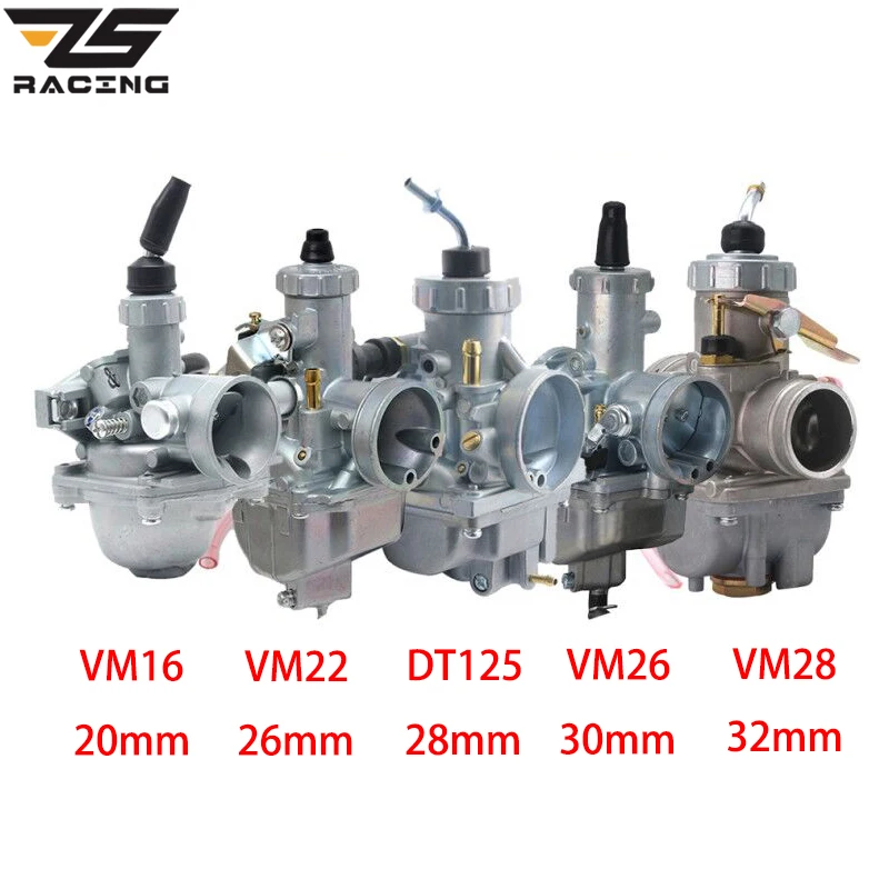 Карбюратор ZS Racing MotorcycleMikuni VM16 22 26 DT125 КАРБЮРАТОР 20 мм 24 30 для 110 250 куб. См кроссового