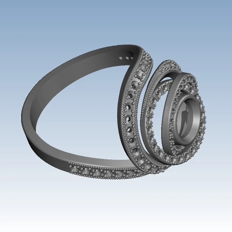 

Diamond ring Custom order highqualityhighprecision digital models 3D printing service Creative Jewelry ST478