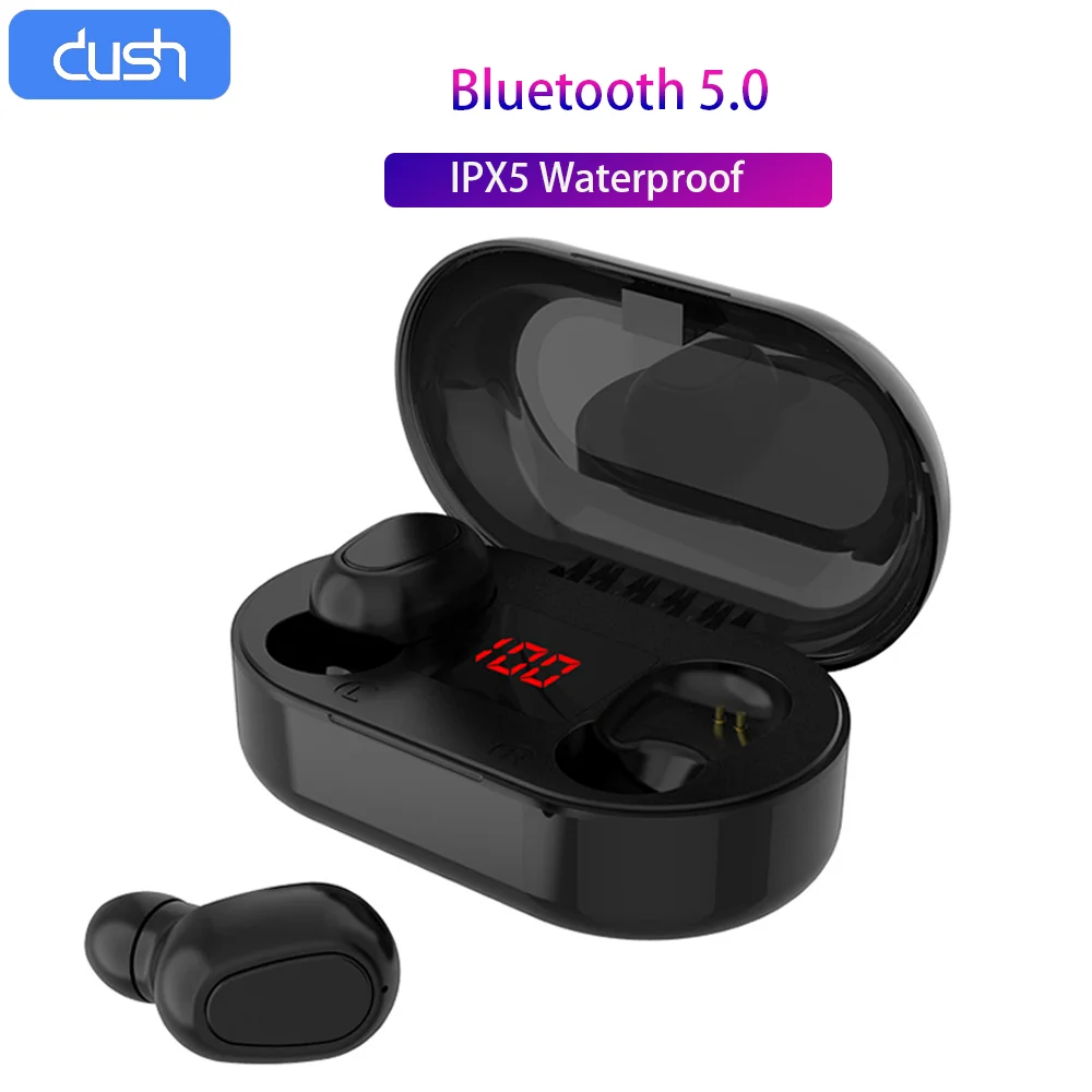 DUSH TWS Bluetooth наушники со светодиодным дисплеем беспроводные водонепроницаемые для