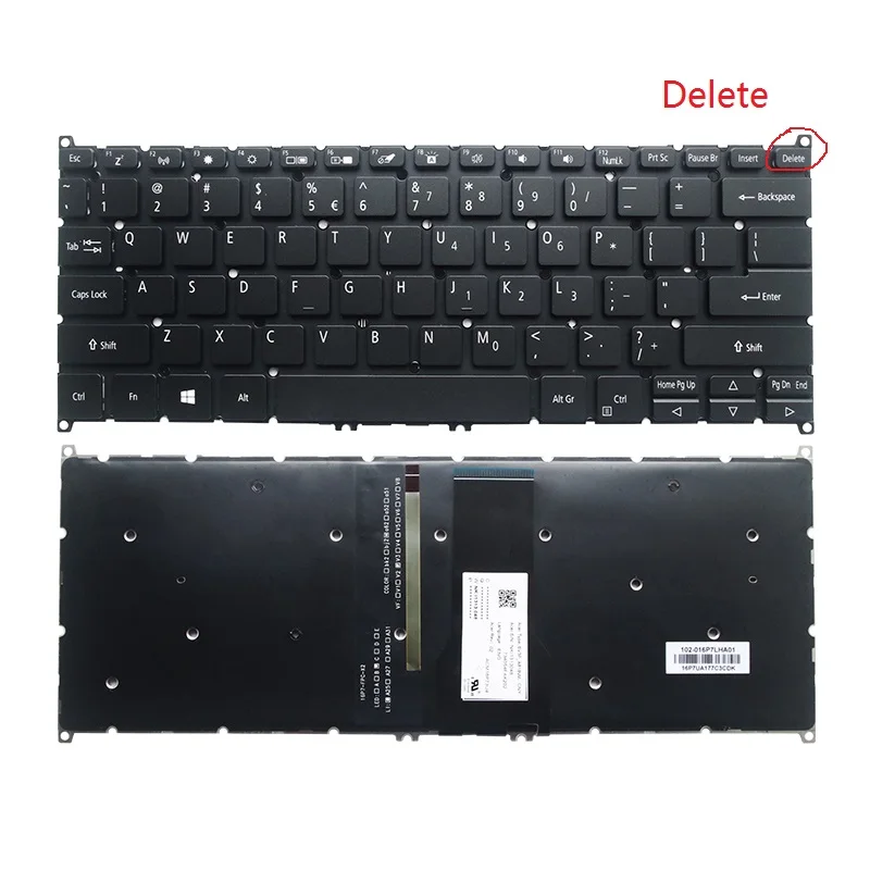 Новая английская клавиатура с подсветкой NKI13130BU NK.I13113.0BU SV3T_AB0B для Acer Spin5 SP513-51 |