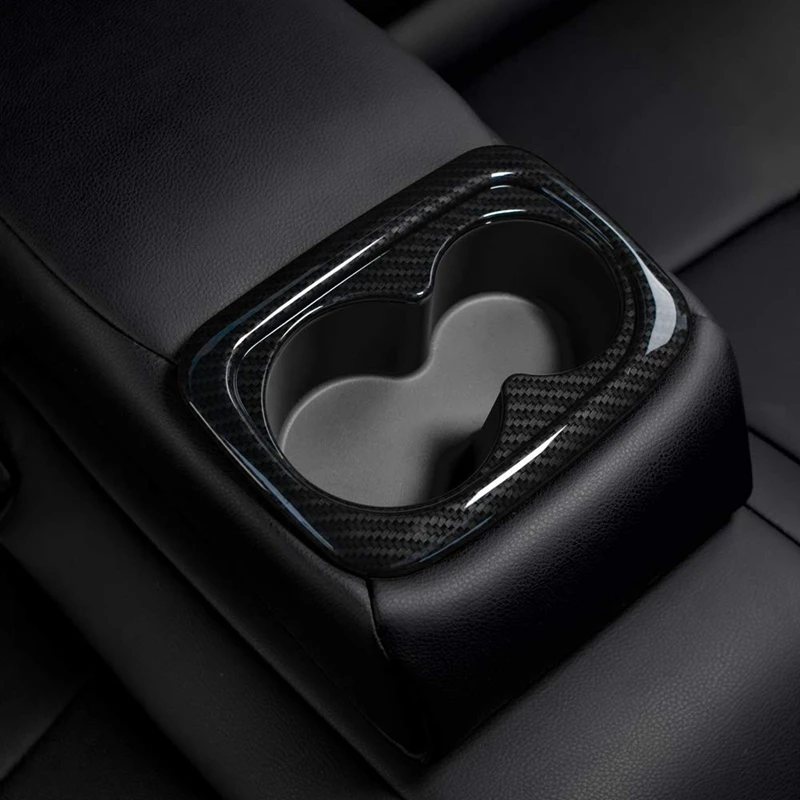 Задний держатель чашки панель планки ABS углеродное волокно стиль для напитков