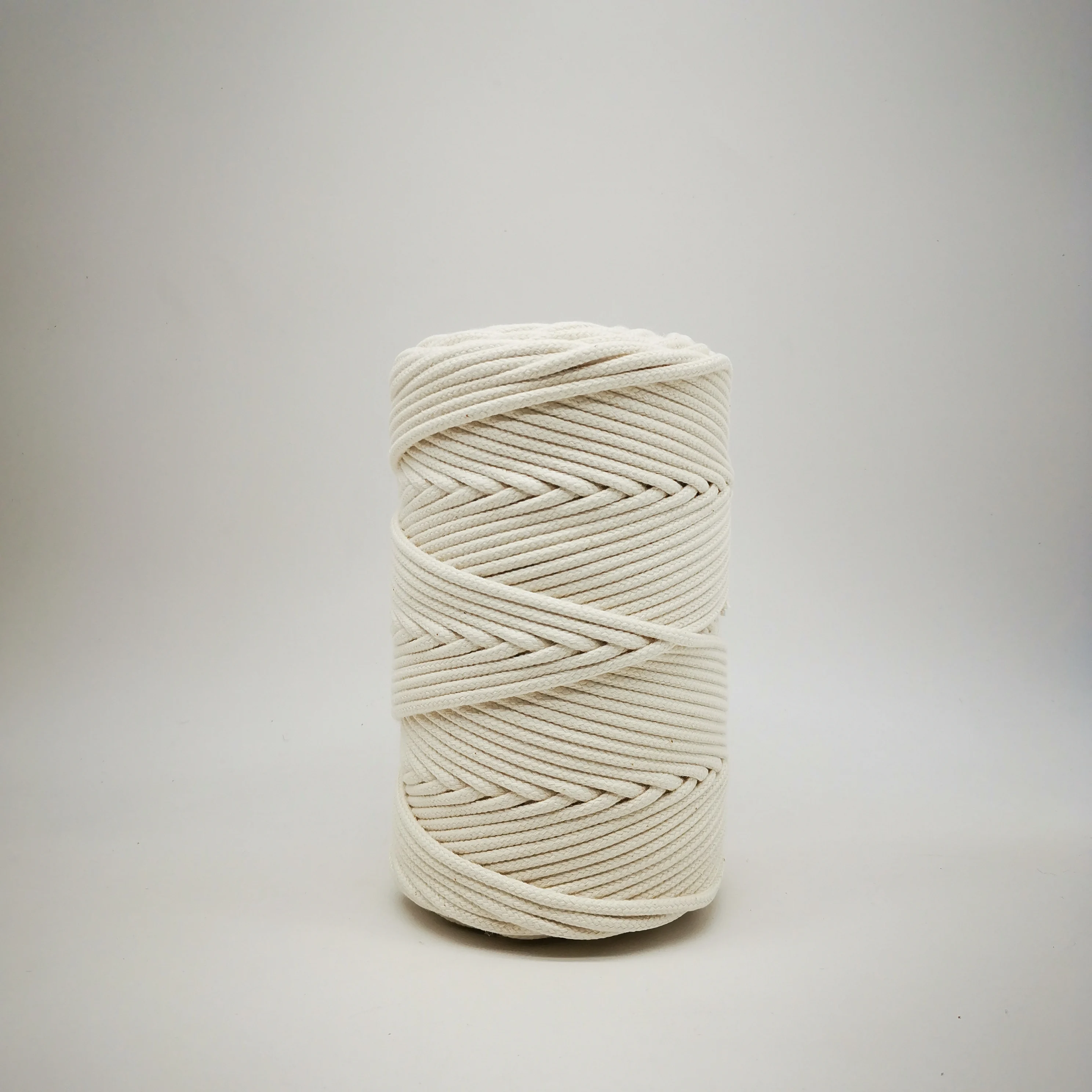 Ropemate натуральный белый 4 мм Плетеный макраме шнур 100 м ручной работы хлопковый шнур
