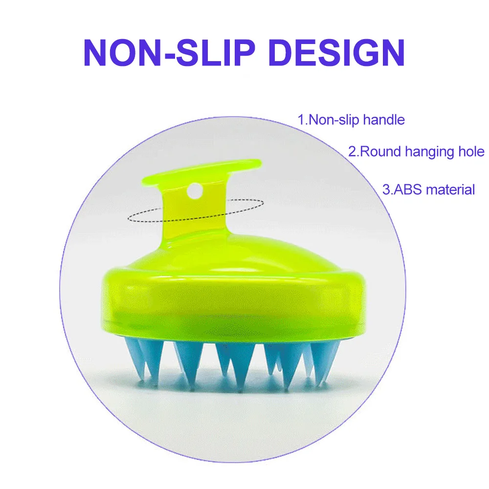 Волосы кожа головы массаж тела силиконовая головка Шампунь щетка для мытья волос