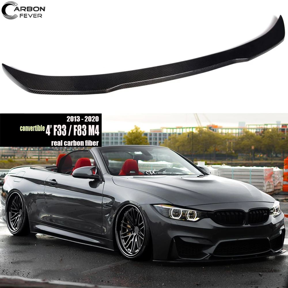 

for BMW 4 Series F33 & F83 M4 Convertible Carbon Fiber CF Rear Spoiler Tail Wing