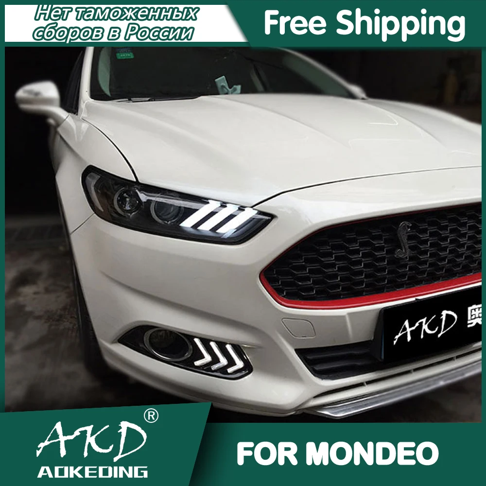 

Headlights For Car Ford Mondeo Fusion 2013-2017 DRL Daytime Running Light Head Lamp LED Bi Xenon Bulb Fog Lights Car Accessories