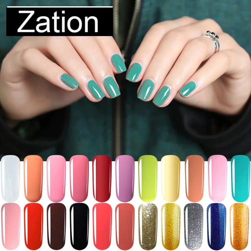 Zation 24 цвета один шаг 3 в 1 Гель лак для ногтей Гибридный маникюрный набор поли геля