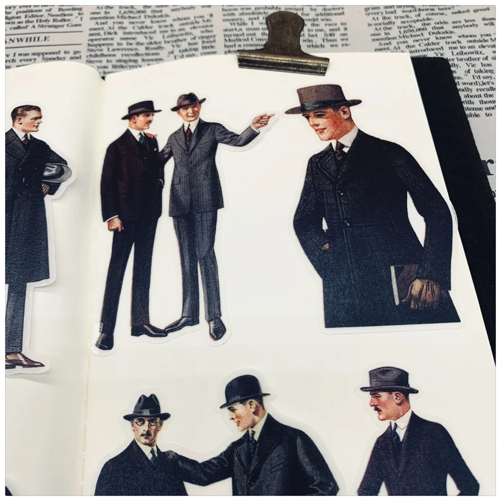 19 шт./упак. 2019 винтажная Мужская наклейка джентльмена Сделай Сам Рукоделие