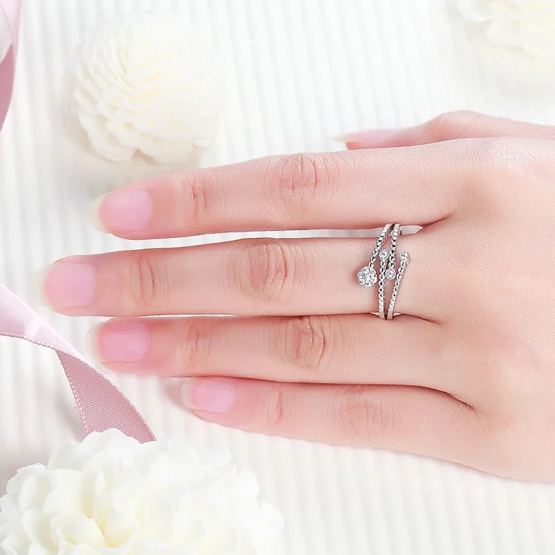 Модные инкрустированные цирконами кольца для женщин Роскошные блестящие
