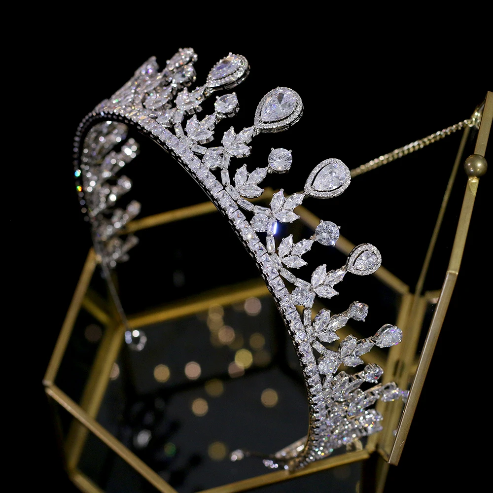 Удлиненная корона тиара высококачественные женские ювелирные изделия из