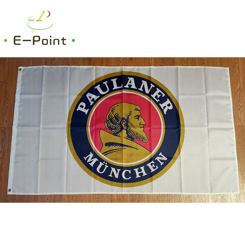 Пивной флаг Paulaner, размер 3 фута * 5 футов (90*150 см), рождественские украшения для дома, фотофлаг, украшение BER13