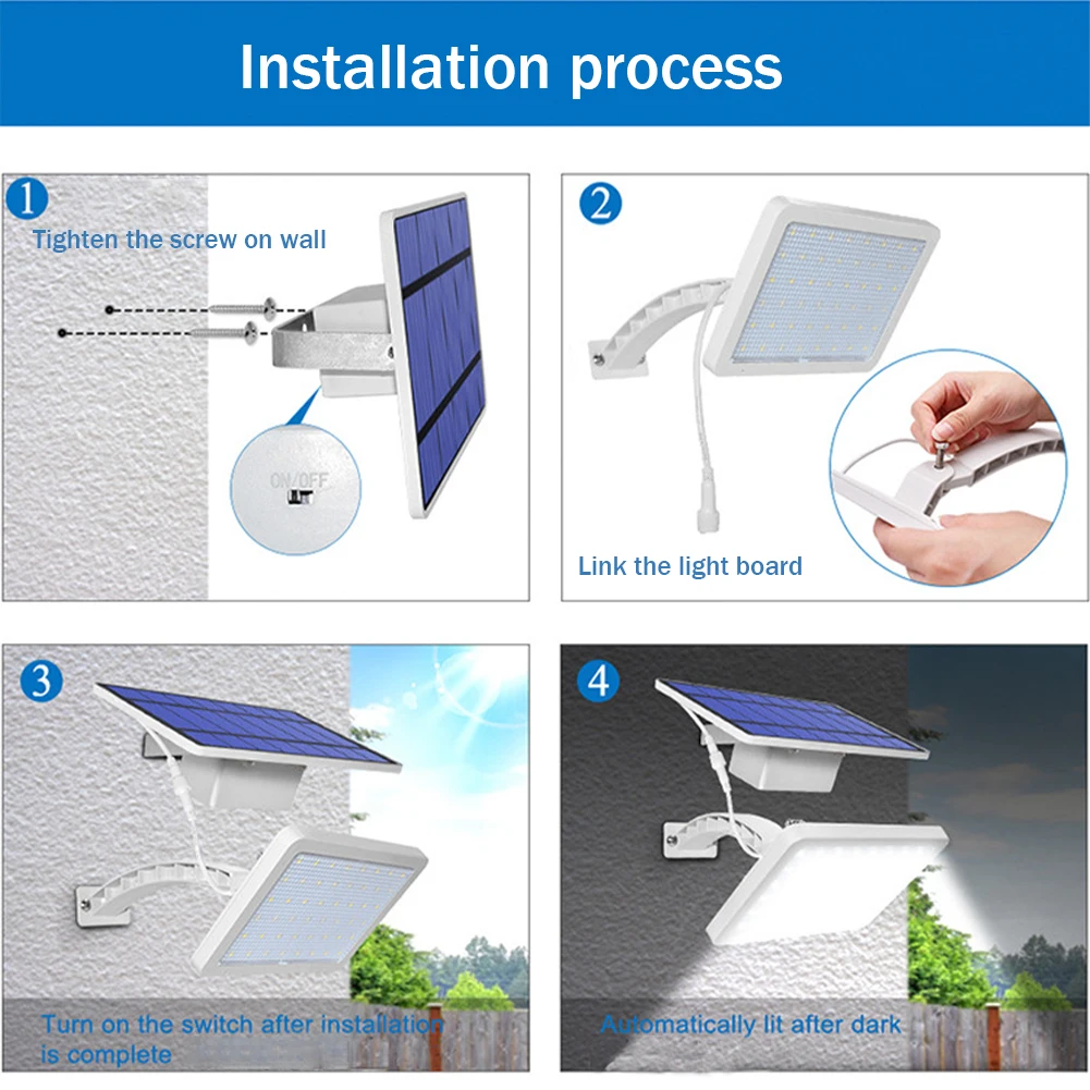 

48 Leds Solar Light Super Bright Adjustable Lighting Angle Outdoor Solar Garden Lamp Waterproof Lighting For Wall Yard Street