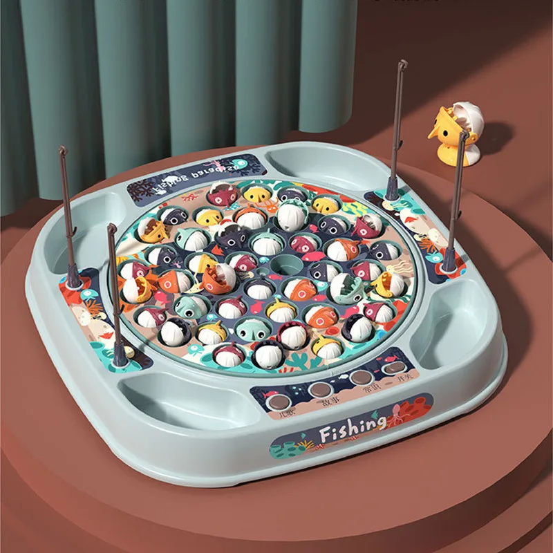 

Children's Fishing Toys Children Electrics Magnetic Outdoor Sports Playing Game Lighting Music Rotating Diaoyutai Set Toy Gifts