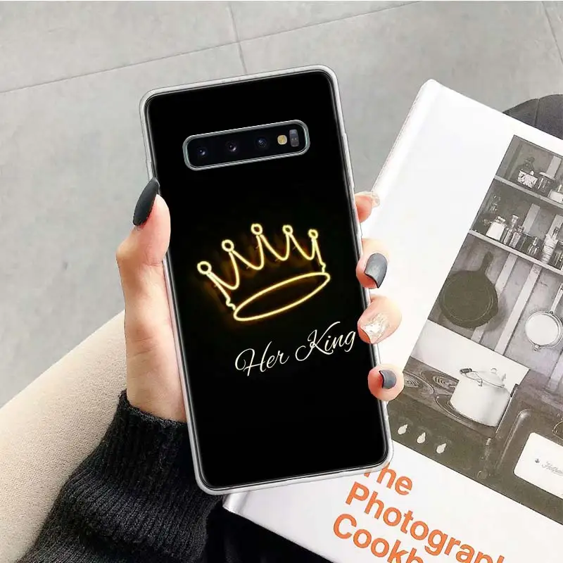 King Queen Couple Lovers Phone Case For Samsung Galaxy S20 FE S21 Ultra S22 Plus S10 Lite S9 S8 J4 J6 J8 + Soft Coque Cover images - 6