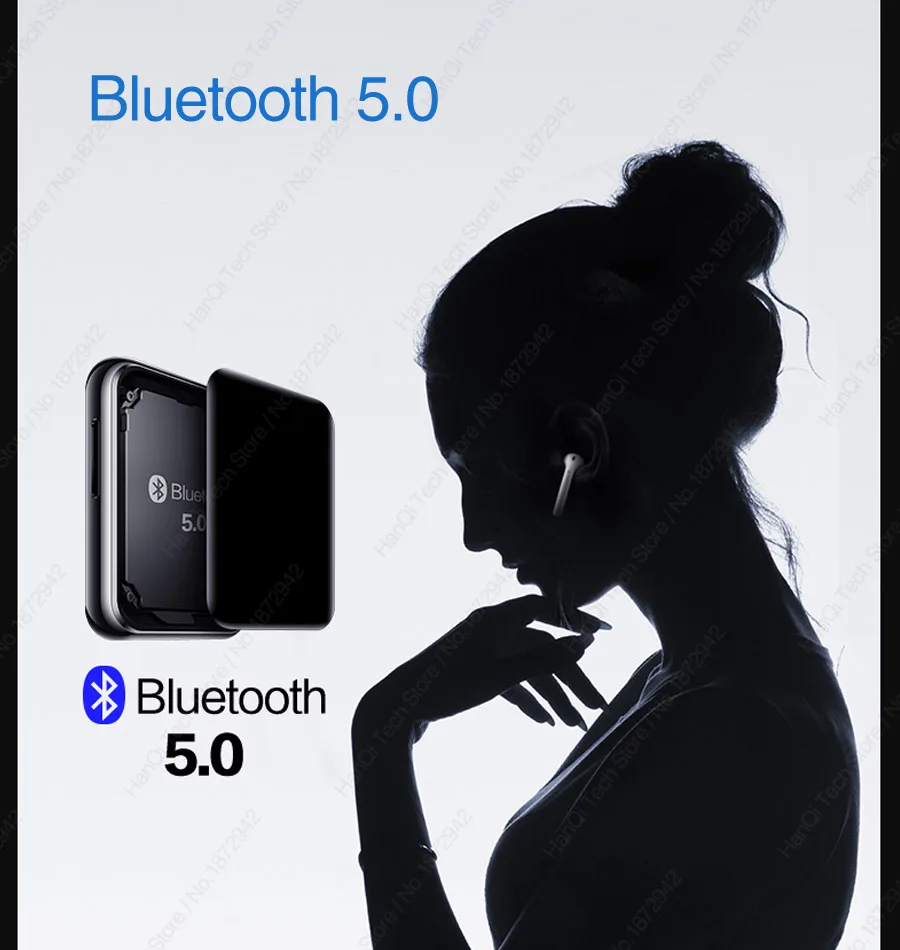 Mp3-плеер с Bluetooth 5,0 16 Гб 2,5 дюймов сенсорный экран fm-радио HiFi музыкальный плеер с высоким уровнем потерь аудио Walkman с видео электронной книгой