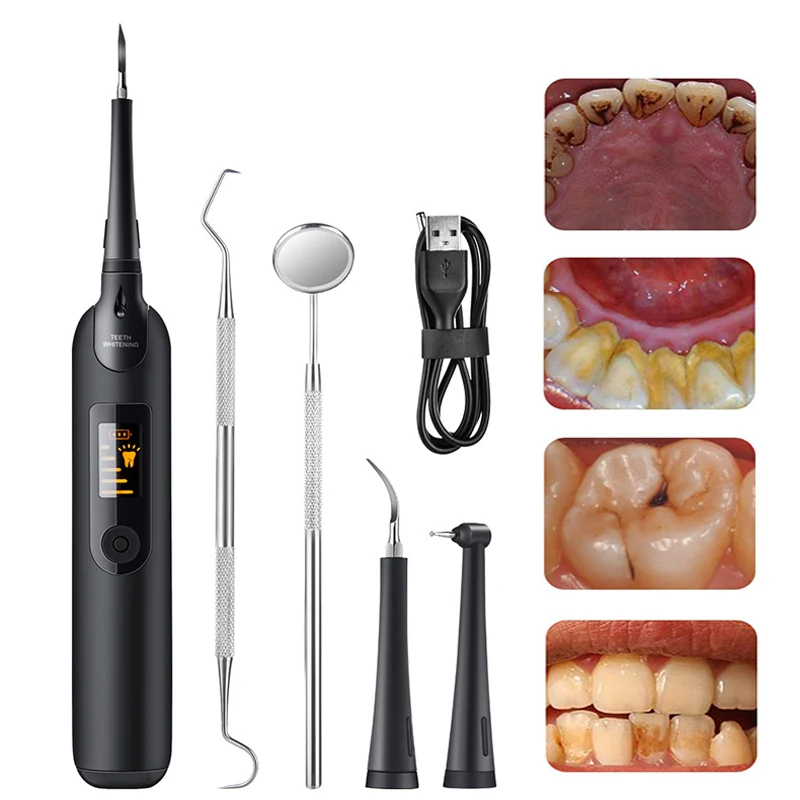 

Household Dental Calculus Remover Electric Tartar Remover Whitening USB Rechargeable Tooth Cleaner Portable Oral Irrigator