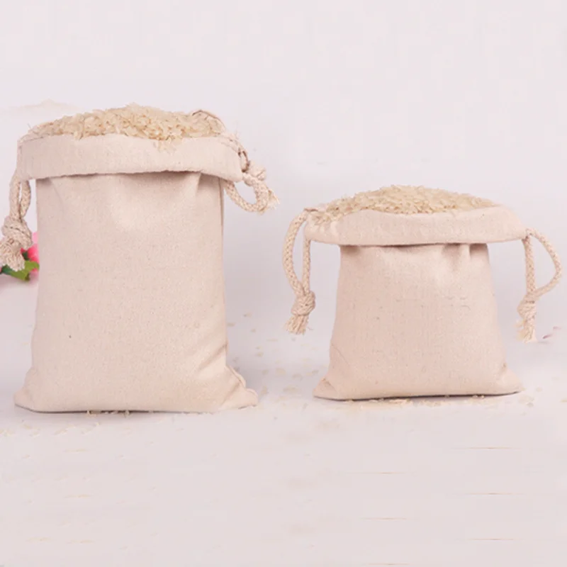 1 шт. ручная работа хлопок лен сумка для хранения упаковки Drawstring специальные