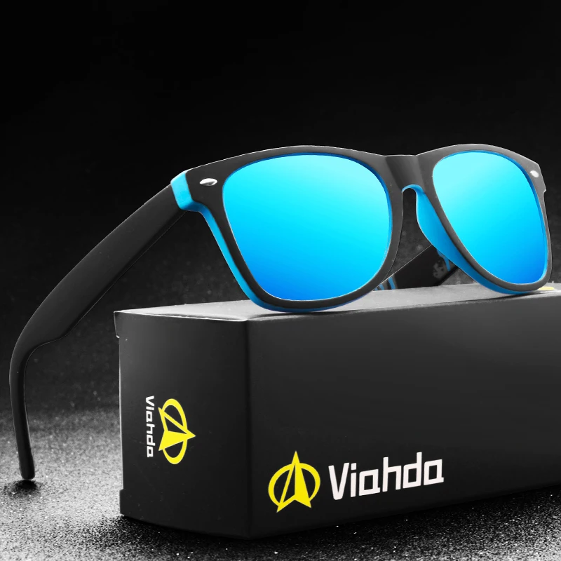 VIAHDA модные квадратные винтажные Поляризованные солнцезащитные очки унисекс