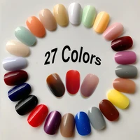 wholesale 27 colors manicure diy tools half round fake nails shine medium plastics ellipse nail art tips glossy face false nails