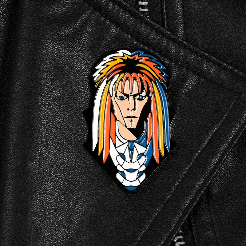 Эмалированная заколка Jareth Goblin King лабиринт Дэвид Боуи значок на рюкзак шляпу