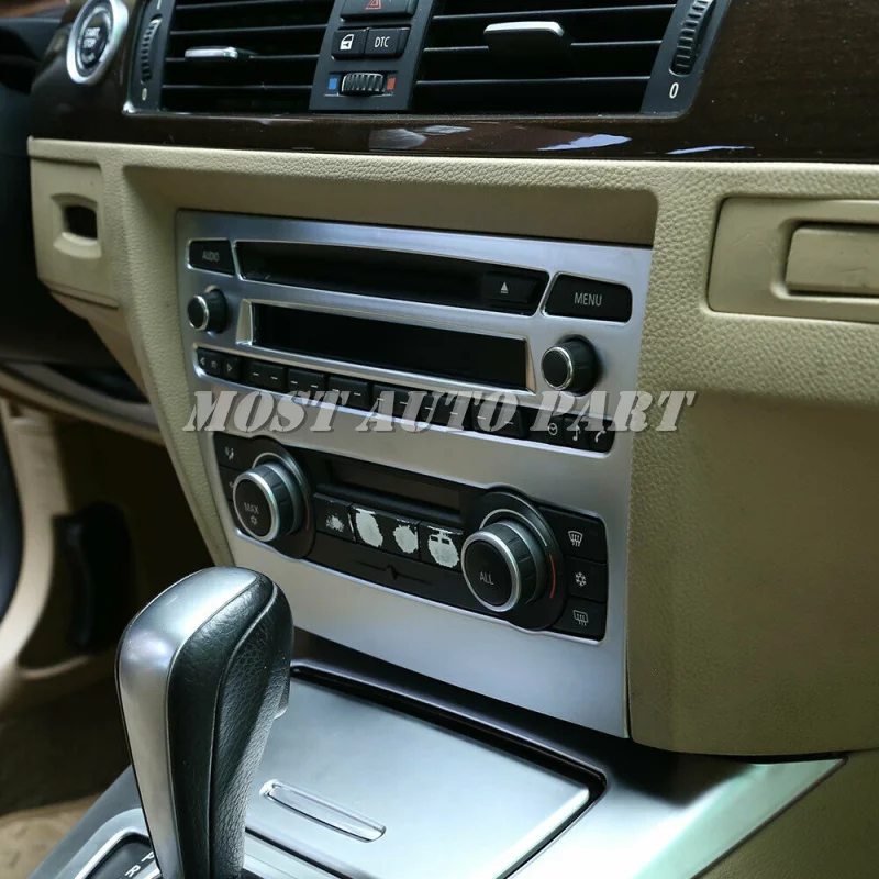 

ABS Plastic Chrome Interior Central Console Air Conditioning Frame For BMW 3 Series E90 2005-2012 1pcs Car Decoration Car Trim