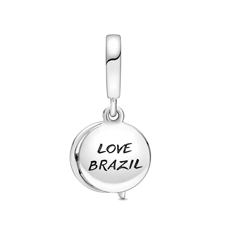 

2020 Summer New 925 Sterling Silver Brazil Beach Parrot Dangle Charms Beads fit Original Pandora Bracelets Women DIY Jewelry