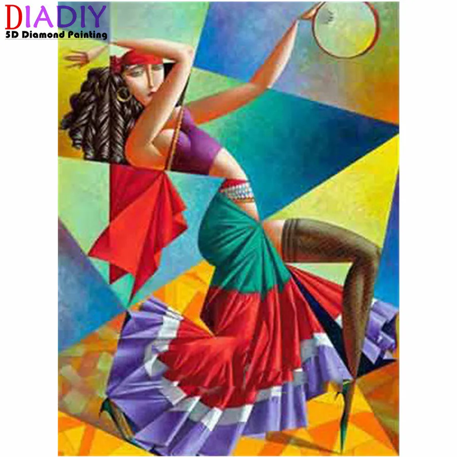 

5D Square Round Diamond Painting Cartoon Woman Mosaic Embroidery Cross Stitch Absract Portrait Handmade Art Home Decoration
