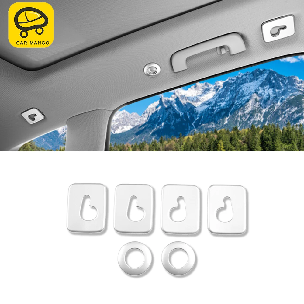 

CARMANGO for Audi Q7 4M 2016-2020 Car Accessories Rear Light Circle Trim Roof Hook Frame Sticker Cover Decoration Moulding