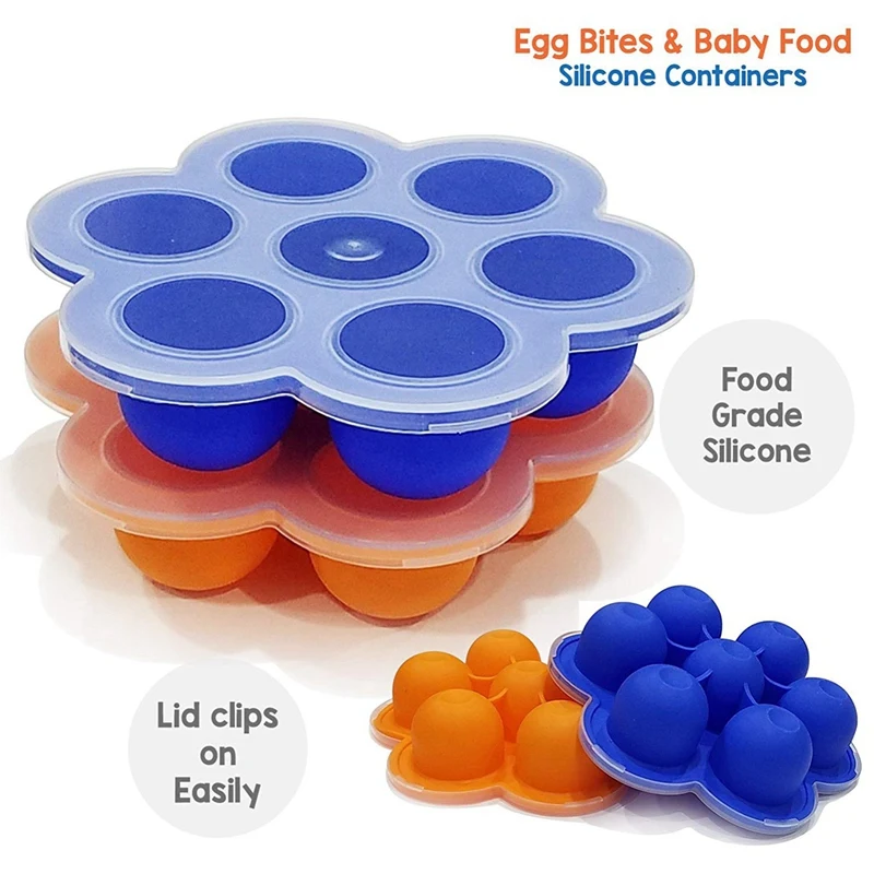 Силиконовые формы для укусов яиц WSFS многоразовый контейнер хранения младенцев 2