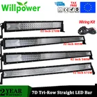 Willpower Bar внедорожник светодиодный-бар 22 дюйма 32 дюйма 42 дюйма 52 дюйма прямой трехрядный светильник для вождения для грузовика 4x4 вездехода RZR прицепа автомобиля