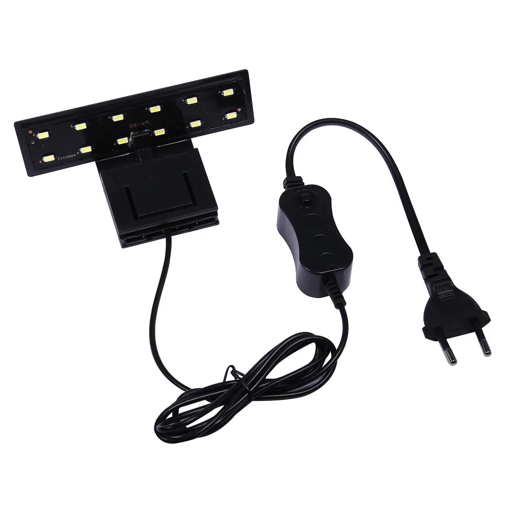 

High-power Water Grass Lighting 12 LED Clip On Clamp Lamp For Small Aquarium Fish Tank 5W 220V EU Plug