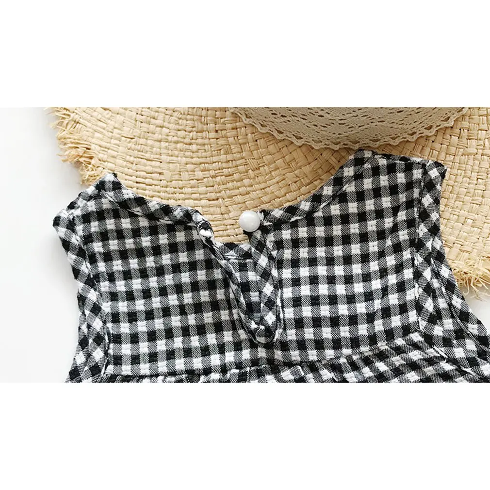 

Western-Style Girls' Wide-Leg Pants Suit Children'S Clothing Summer Children'S Korean-Style Plaid Vest Suit