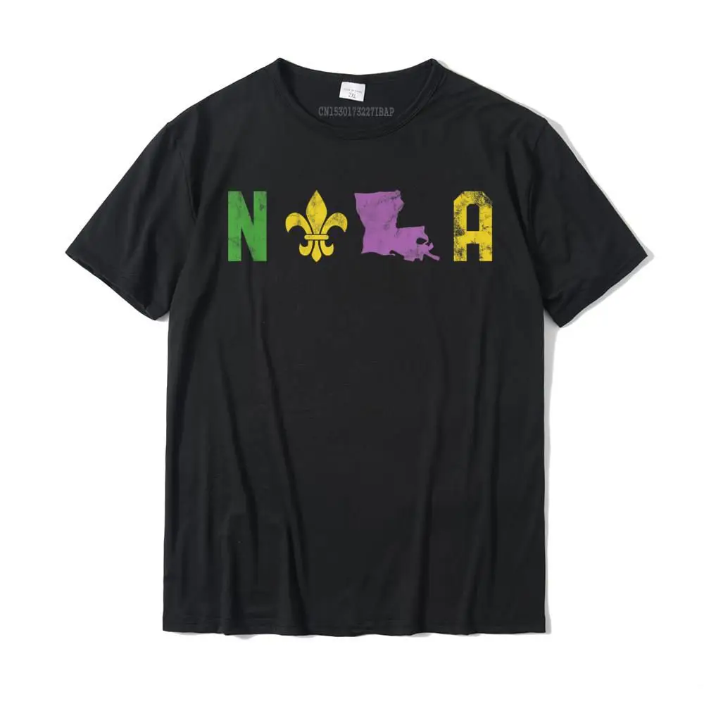 

Mardi Gras Nola New Orleans Vintage Party Gift T-Shirt Men Cheap Summer Tops Shirt Cotton T Shirts Printed On
