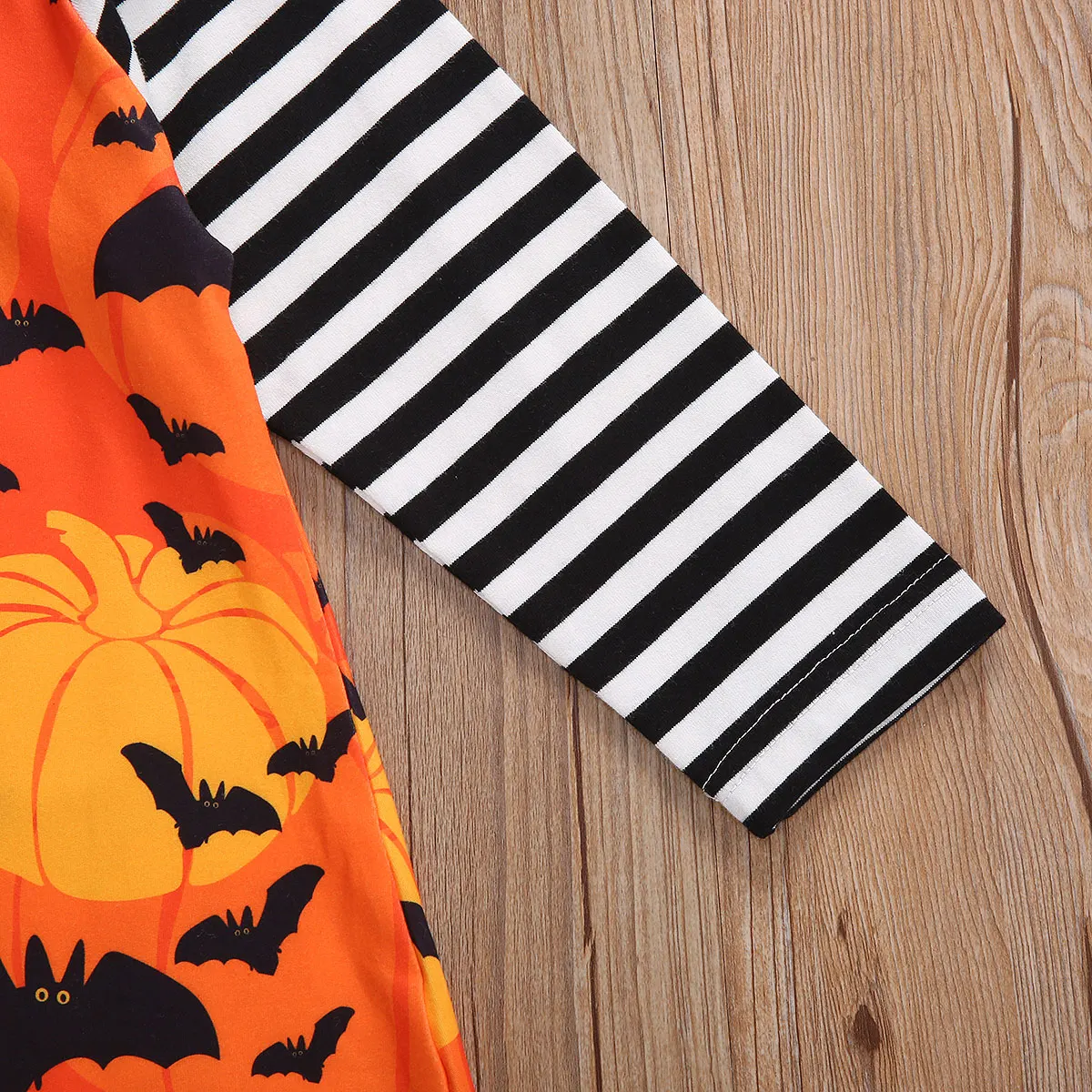 Платье детское осенне-осеннее с длинным рукавом и принтом в виде тыквы летучей