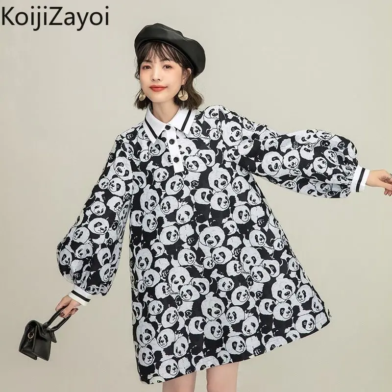 

Koijizayoi Kawaii Loose Mini Short Dress Oversize Long Sleeves Dresses Students Spring Autumn 2022 New Style Vestidos A Line