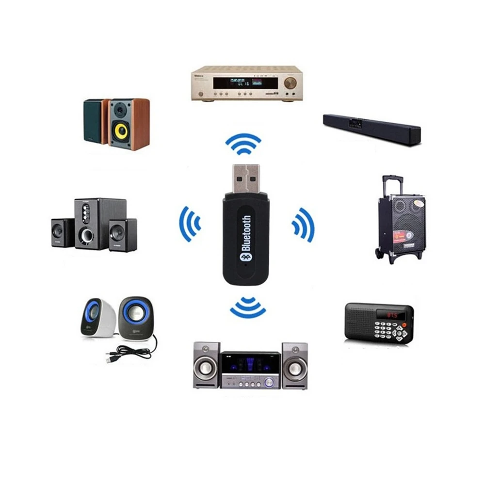 USB Bluetooth AUX беспроводной автомобильный аудио приемник A2DP музыкальный адаптер для
