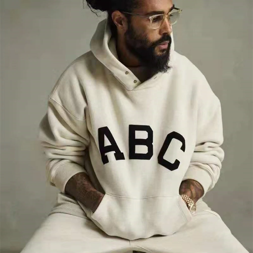 

KANYE WEST Hoodie Men And Women Essentials Season 7 Main Line ABC Print Round Neck Best Quality 1:1 High Street Sweatshirt NEW