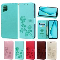 p40 lite fashion rose flower leather flip case for huawei p40 lite funds mobile phone cover for huawei p 40 lite capa