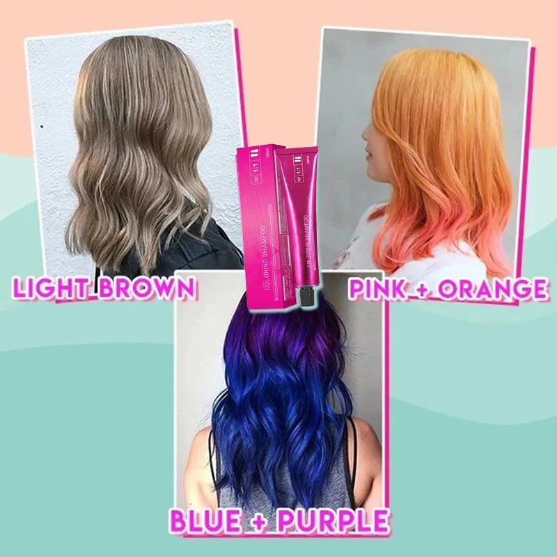 

Hair Coloring Shampoo Mild Safe Hair Dyeing Shampoo for Men Women All Hairs TU45889