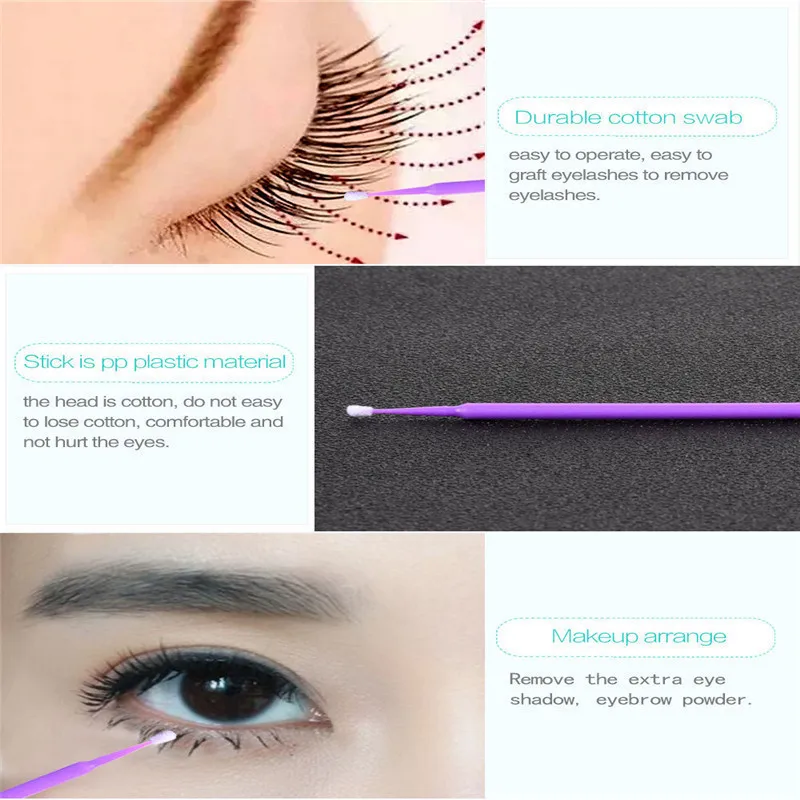 Новинка 100 шт. Хлопковые Тампоны прочные Микро одноразовые щеточки для