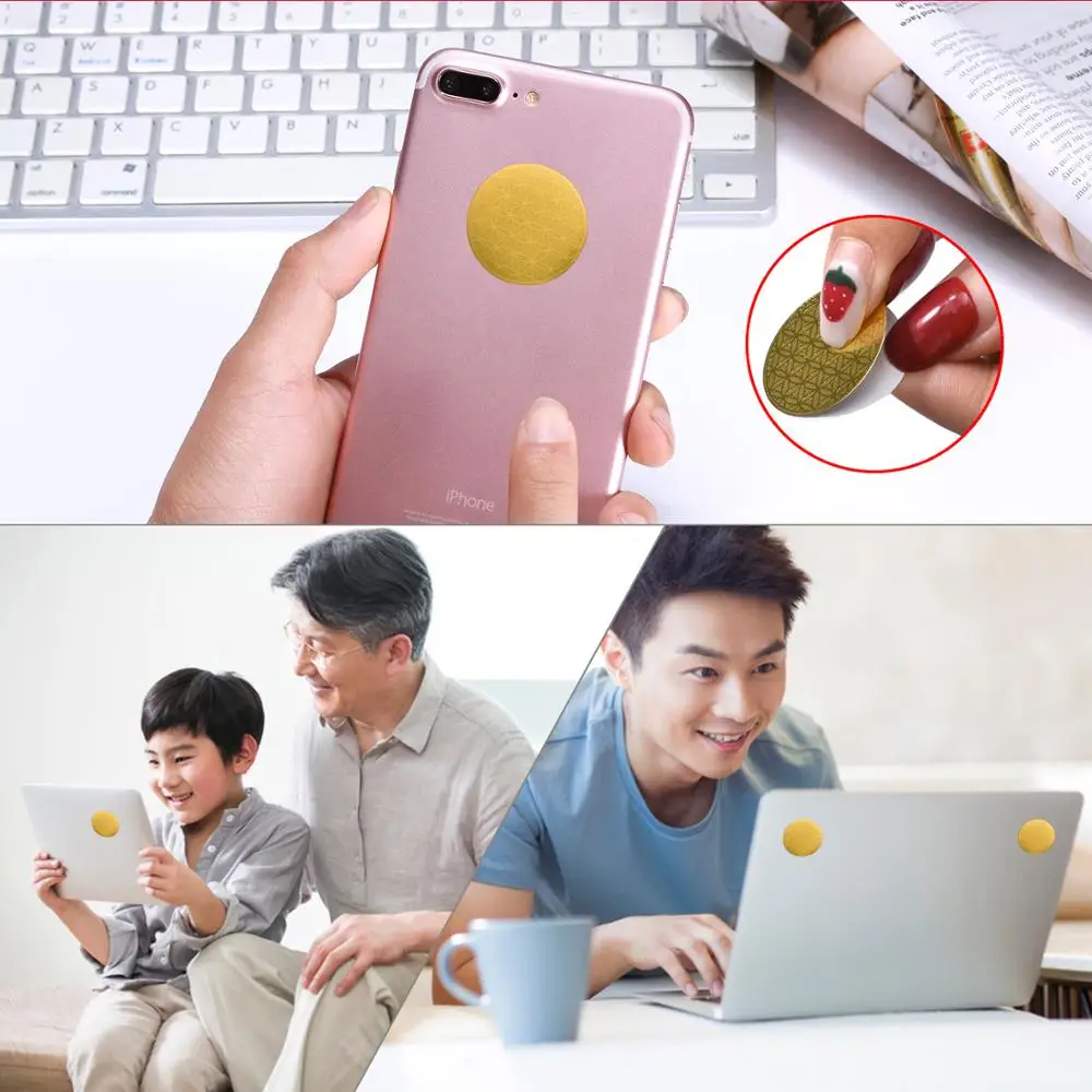 EBUTY3pcs с защитой от ЭМП телефон анти защита Излучения Монитора наклейки скалярной